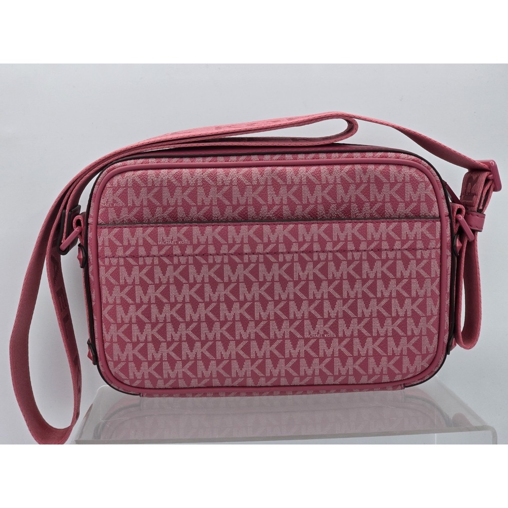 Michael Kors Maeve Large Signature Crossbody Bag - Rose Wild Berry - Excellent - Picture 4 of 15